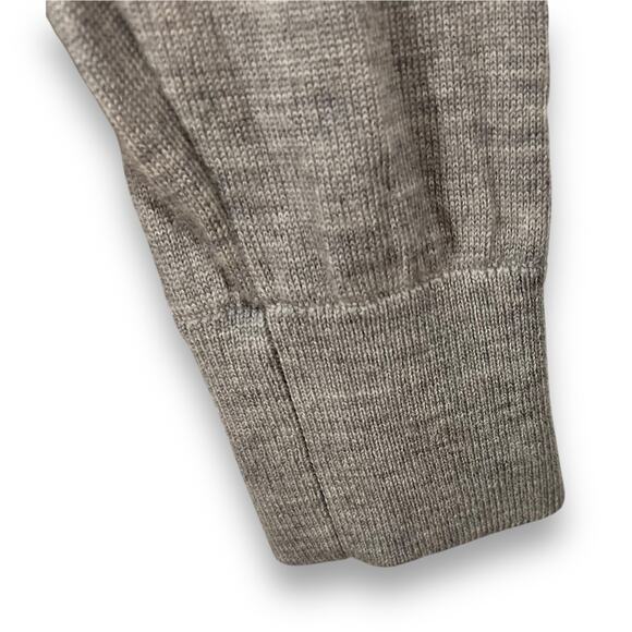 J.Crew Merino Wool Sweater Half Zip Gray Classic Fit M Heritage - Picture 6 of 10